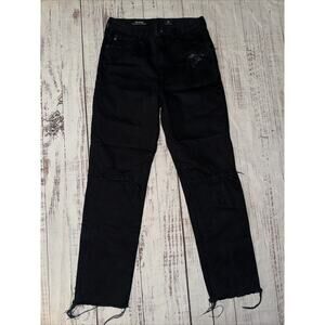 AG Adriano Goldschmied Black Straight Leg Phoebe Jeans